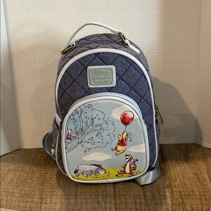 Disney Loungefly quilted Winnie the Pooh and friends backpack